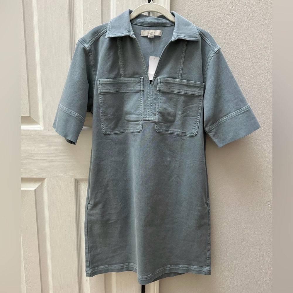NWT LOFT TEAL DRESS XXS fits like xs